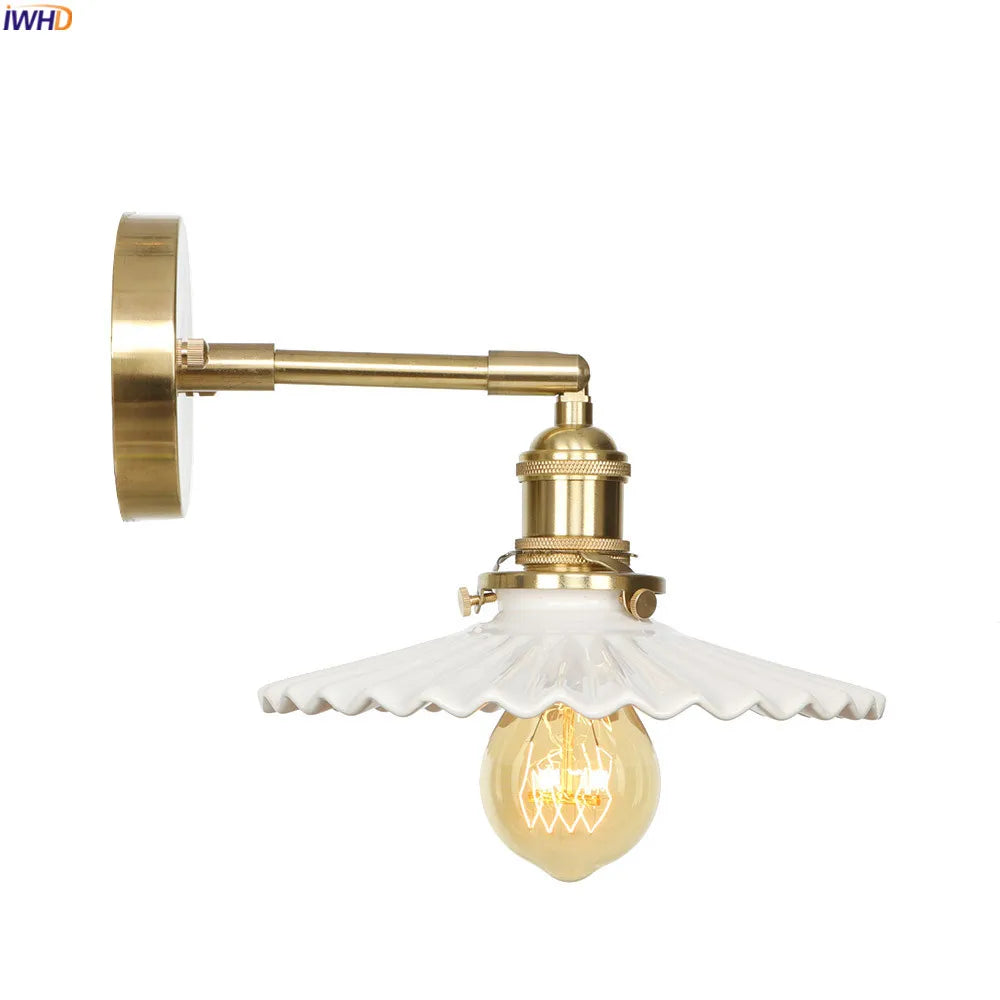 Afralia™ Nordic Ceramic LED Wall Light Switch for Bedroom Stair Bathroom Mirror