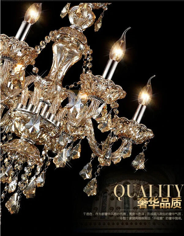 Afralia™ Modern Crystal Chandelier: Hand Blown 4-15 Arm Lamp for Home Bedroom & Living Room