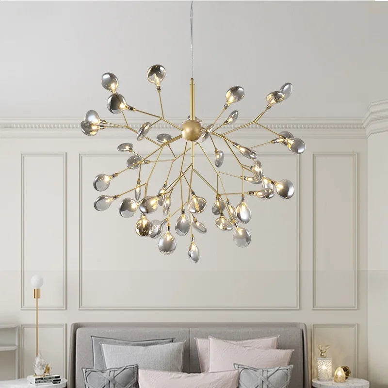 Afralia™ Firefly Tree Branch Ceiling Chandelier for Stylish Home Decor