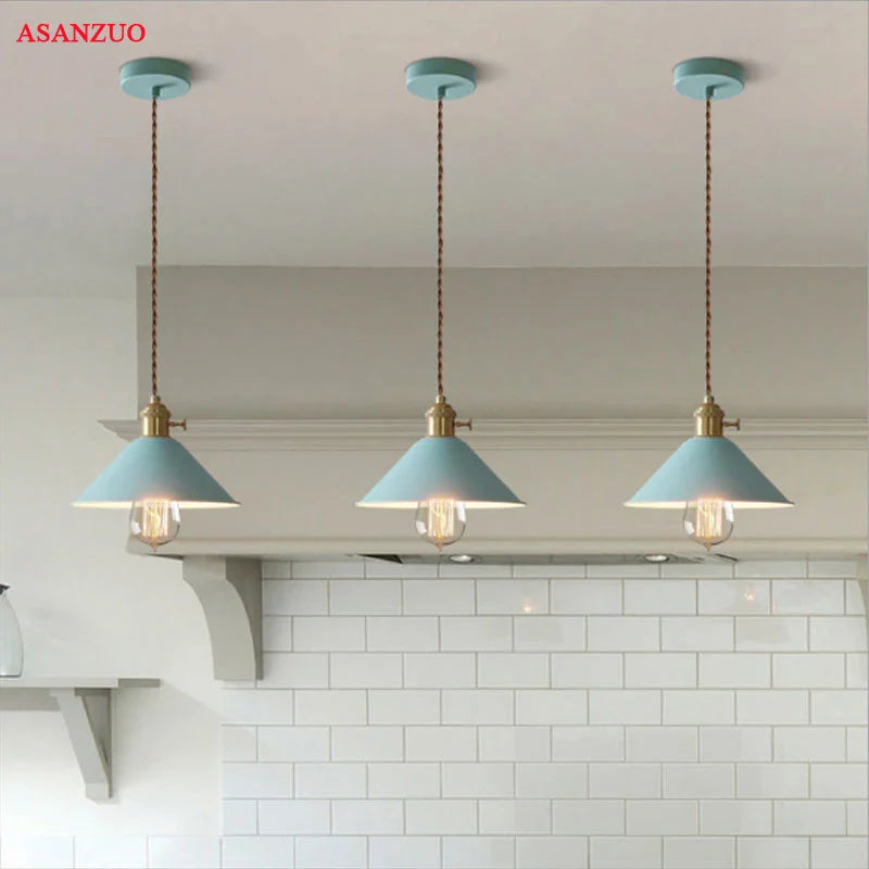 Afralia™ Twisted Cord Pendant Lights with Switch Nordic LED Lamp - Retro Hanging Lamp