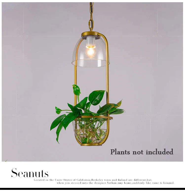 Afralia™ Modern Plant Pot Pendant Light - American Style Living Room Decor