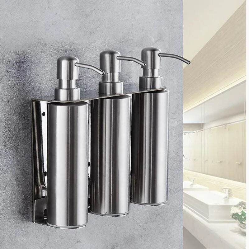 Afralia™ Black Stainless Steel Wall-Mounted Soap Dispenser