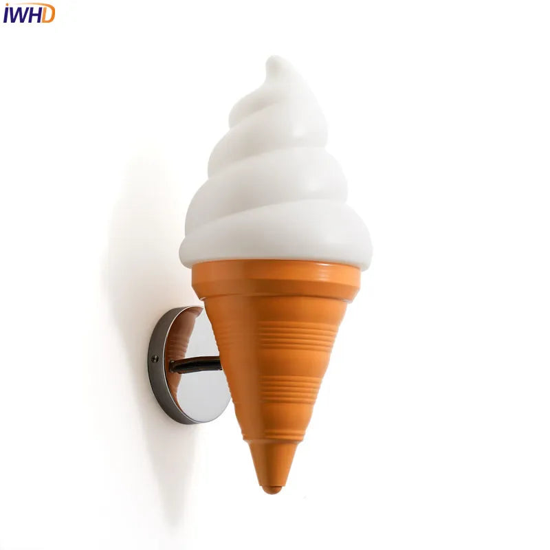 Afralia™ Ice Cream LED Wall Sconce: Modern Kids Room & Bar Lighting Fixtures