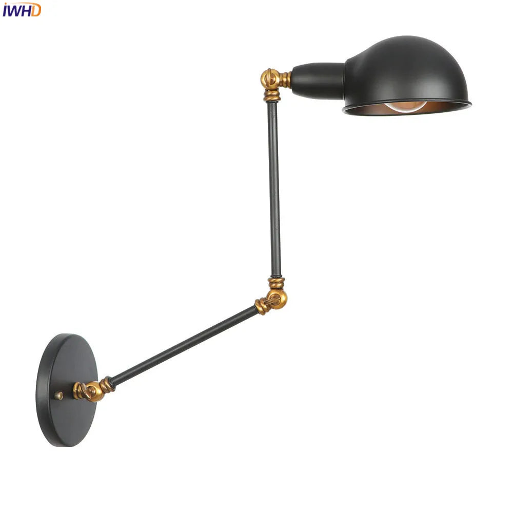 Afralia™ Retro LED Swing Arm Wall Lamp Sconce for Bathroom Living Room