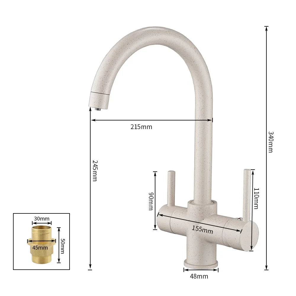 Afralia™ Drinking Water Filter Faucet Kitchen Sink Tap Mixer for Pure, Fresh Water