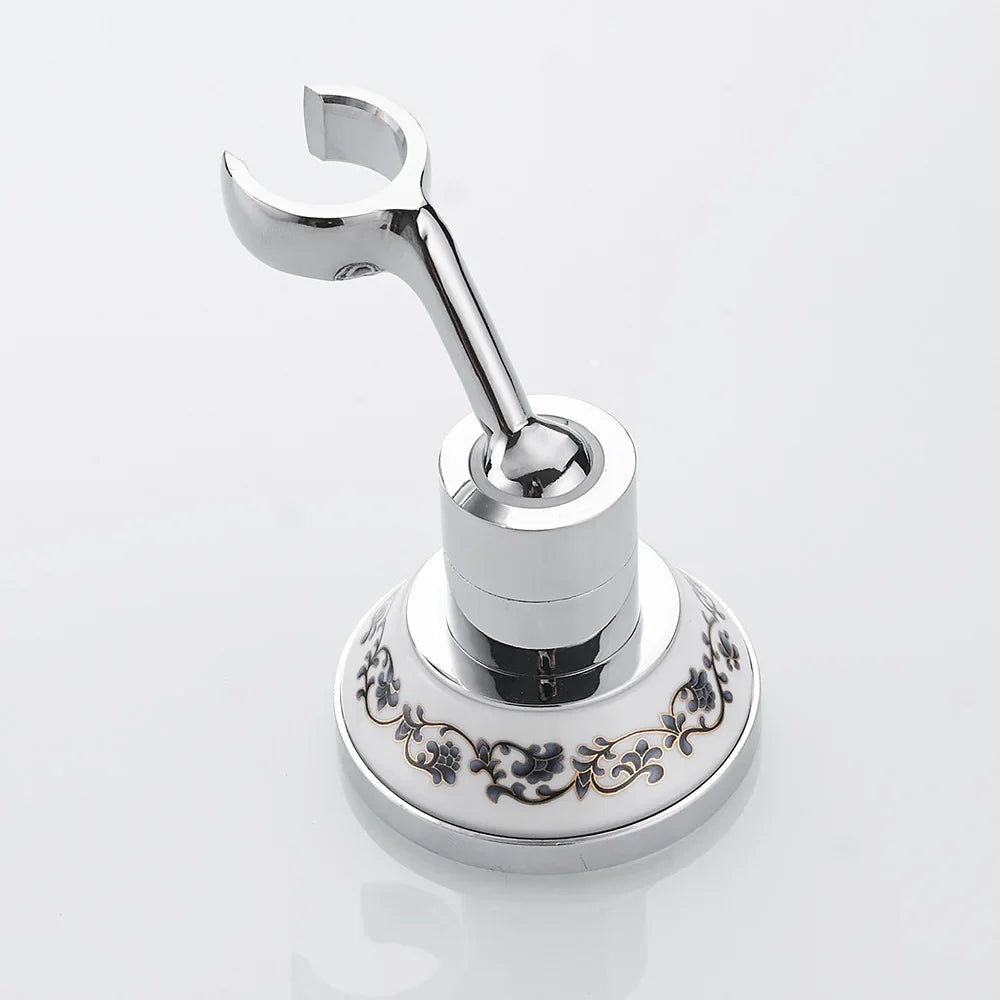 Afralia™ Gold Brass Swivel Handheld Shower Holder Mounting Bracket for Bathroom Accessories