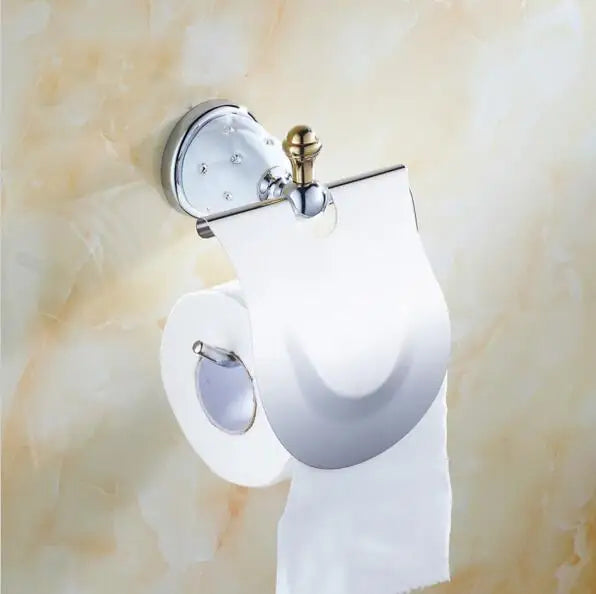 Afralia™ Bathroom Hardware Set: Toilet Paper, Roll Holder, Brush Holder, Coat Hook