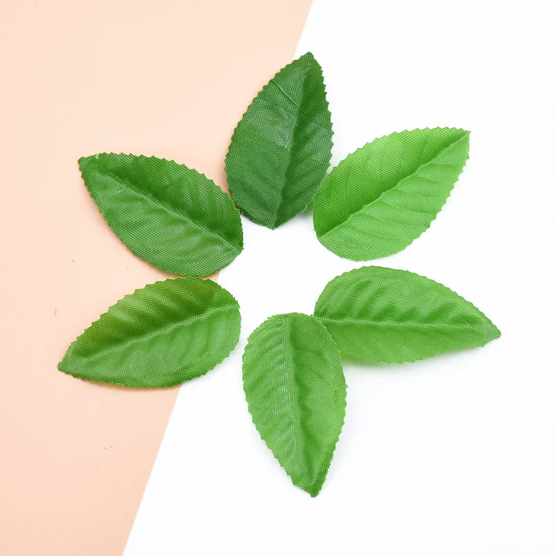 Afralia™ Silk Leaf Artificial Green Leaves for Wedding Home Decor DIY Craft