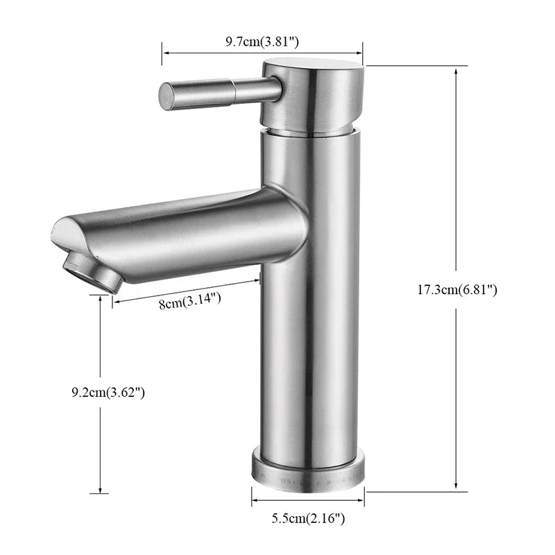 Afralia™ Brushed Gold Solid Brass Bathroom Faucet Single Handle Deck Mounted Tap