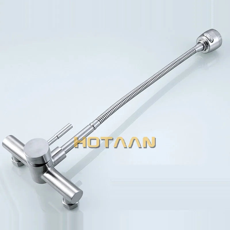 Afralia™ Stainless Steel Kitchen Faucet with Flexible Hose and Single Handle