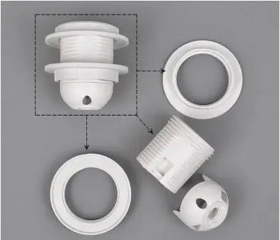 Afralia™ E27 Lamp Bulb Holder Fitting, Black/White, 110v-220v Lighting Accessory