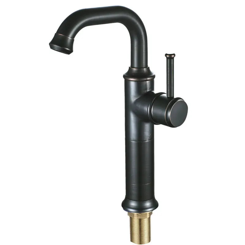 Afralia™ Black Antique Brass Basin Faucet | Hot Cold Mixer Oil Rubbed Bathroom Sink Tap