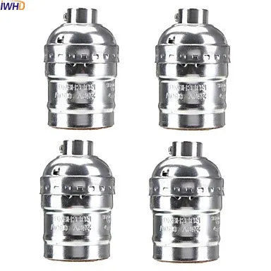 Afralia™ Vintage E27 Aluminum Lamp Holder Base Socket Bulb Holder 110v-220v