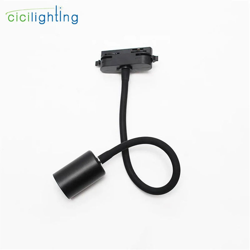 Afralia™ Gooseneck Ceiling Light: E27 Hose Industrial Track LED Spot Lamp, Adjustable, Black White