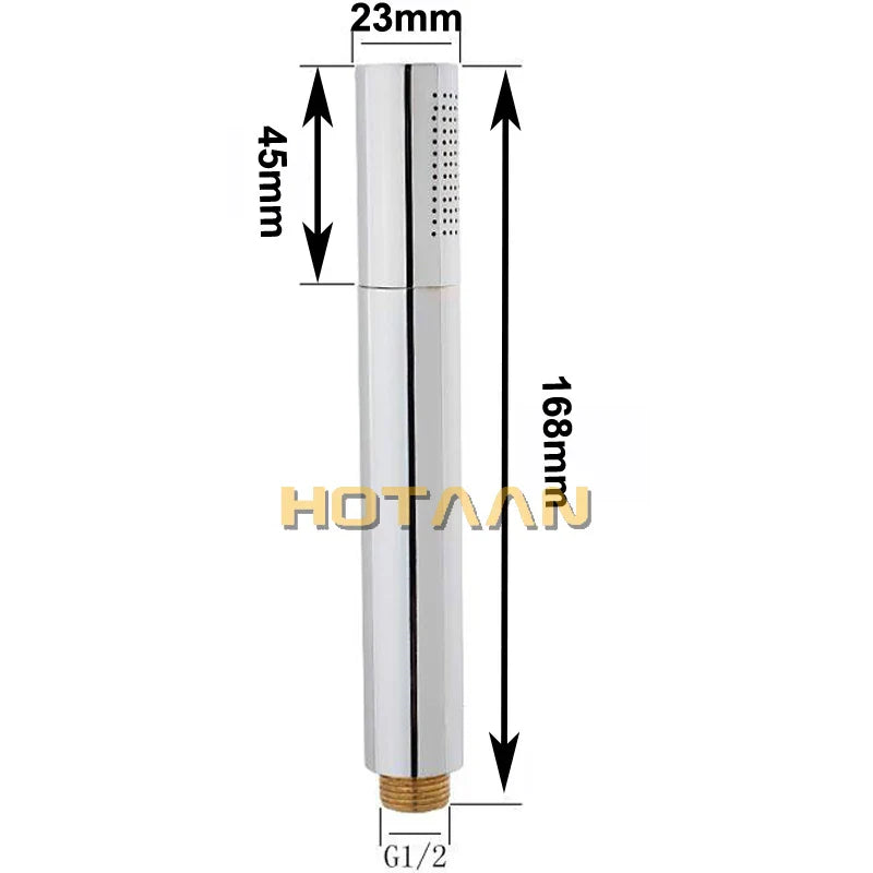 Afralia™ Brass Handheld Shower Head Chrome Finish Water Saving Hand Shower Sprayer