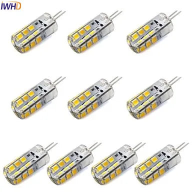 Afralia™ LED 12V G4 Bulb Light 24xSMD3528 120LM - Pack of 10