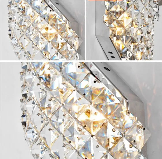 Afralia™ LED Crystal Wall Sconce with 2 Lights - Modern Home Lighting