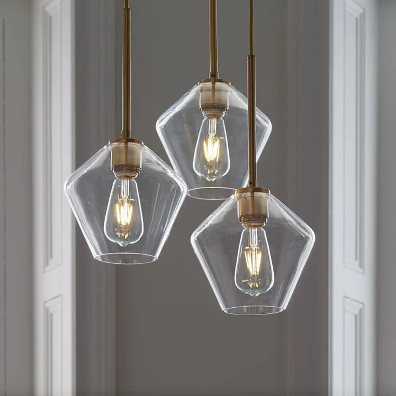 Afralia™ Modern Glass Pendant Light - LED Hanging Lamp for Kitchen, Restaurant, Living Room
