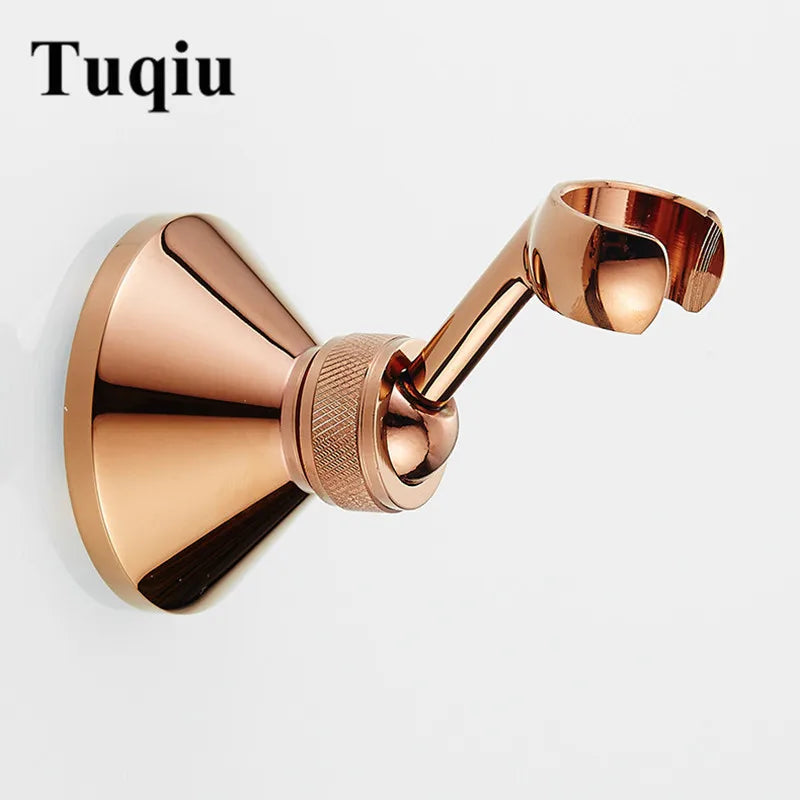 Afralia™ Brass Hand Held Shower Head Holder Bracket Wall Mount Hook