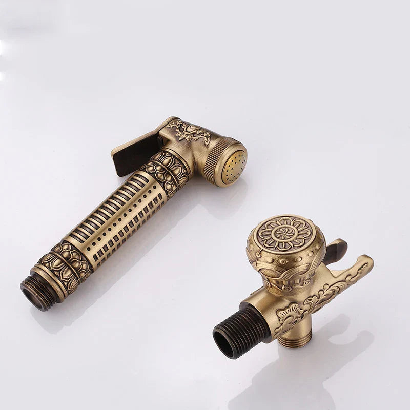 Afralia™ Brass Wall Mounted Bidet Faucet Handheld Hygienic Shower Spray Head