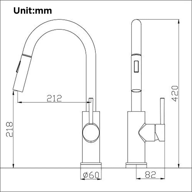 Afralia™ Black Kitchen Faucet Touch Sensor Mixer Tap