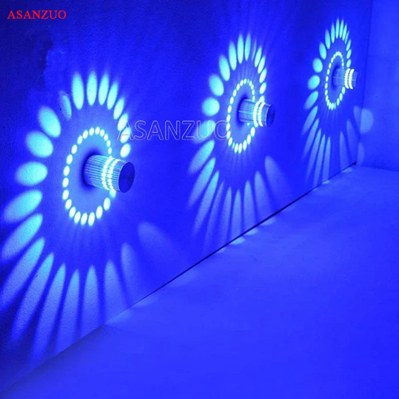 Afralia™ Aluminum Spiral LED Wall Lamp for Bedroom and Living Room