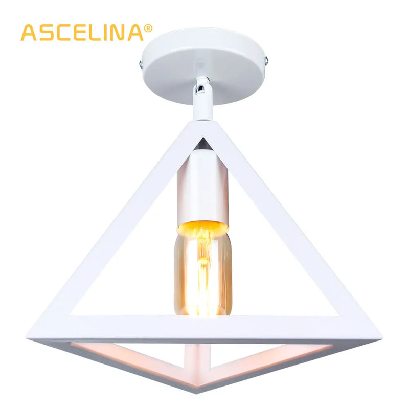 Afralia™ Vintage Industrial Ceiling Light with LED Triangle Fixture