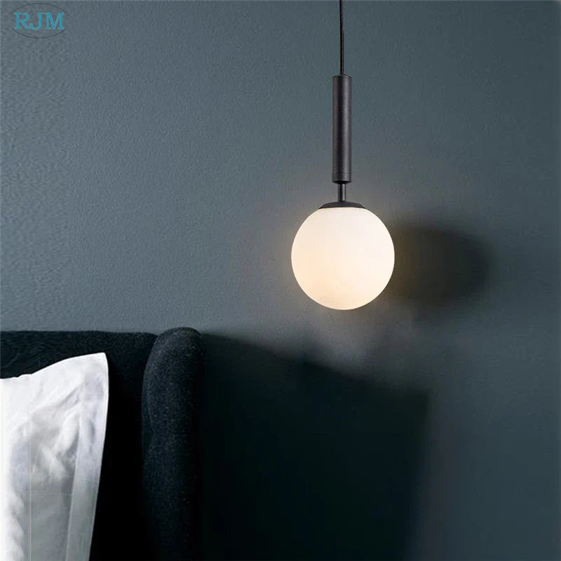 Afralia™ Glass Ball LED Pendant Light: Nordic Modern, Single Head, Creative Design