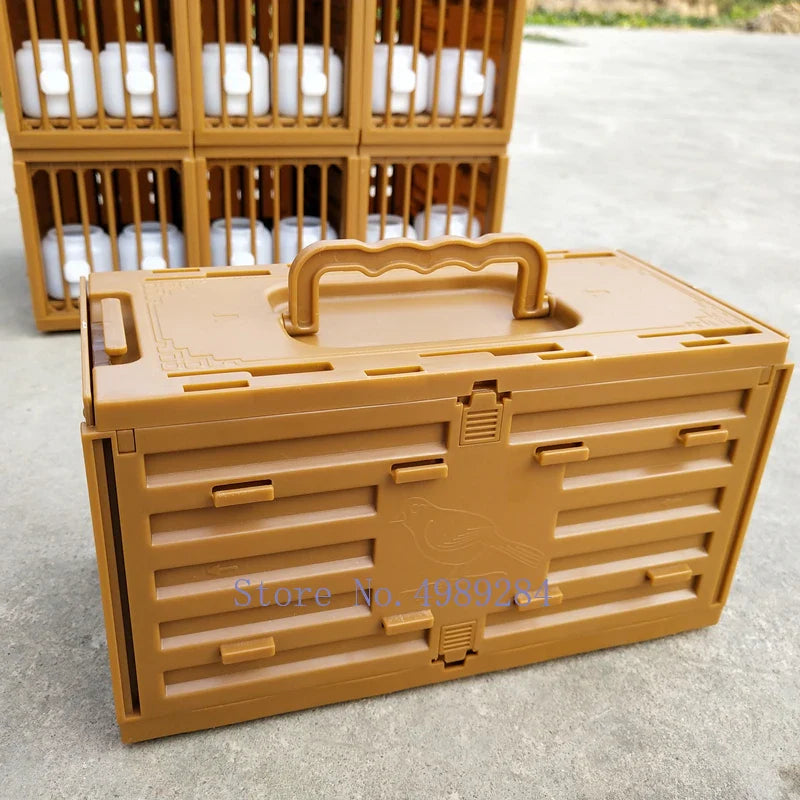 Afralia™ Plastic Birdcage Portable Budgie Parrot Cage Bird House Display Storage Cage