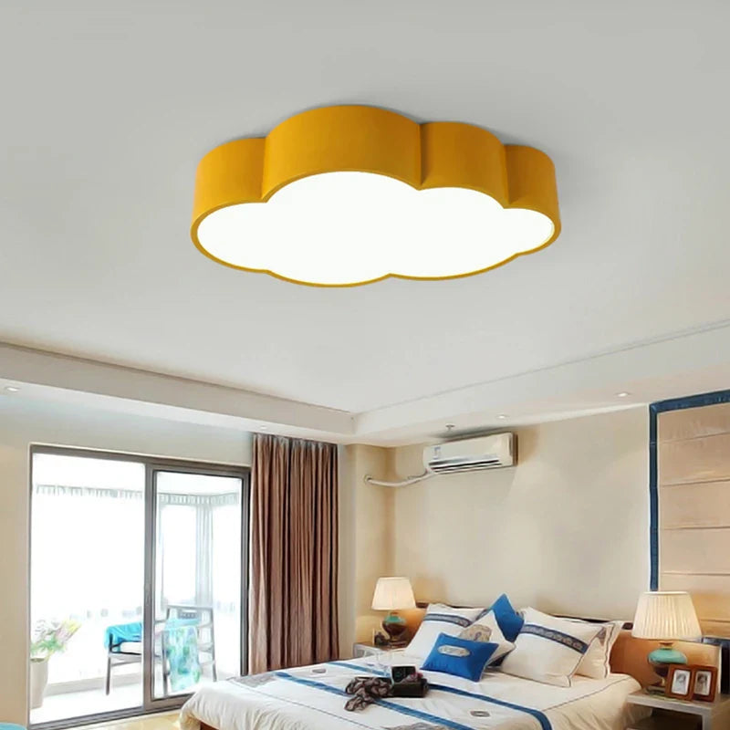 Afralia™ LED Cloud Kids Room Ceiling Light - Yellow Blue Red White Fixtures