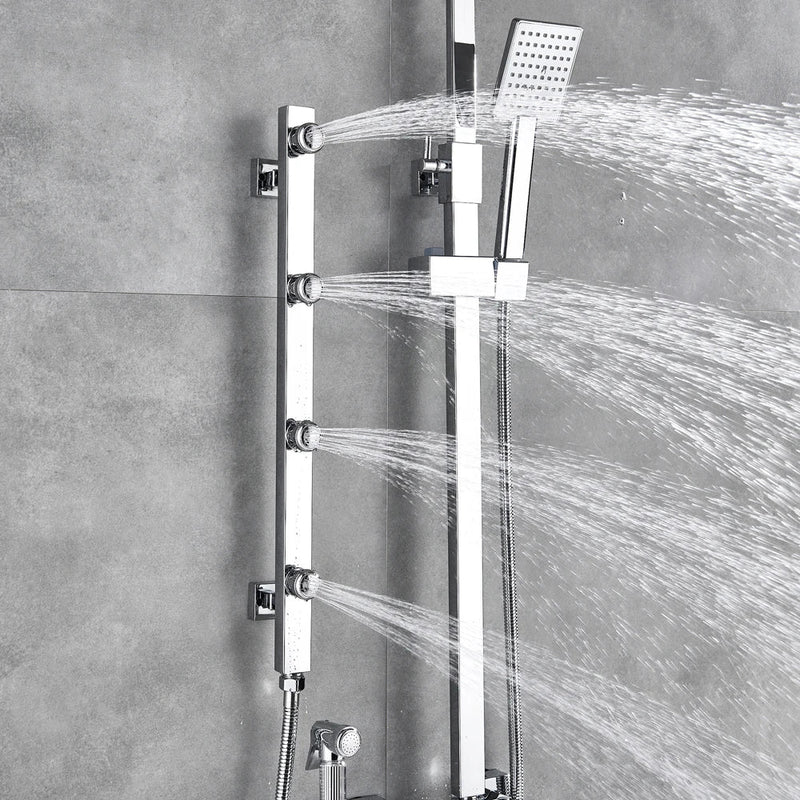 Afralia™ Shower System with Body Massage Jets and Rainfall Bath Mixer