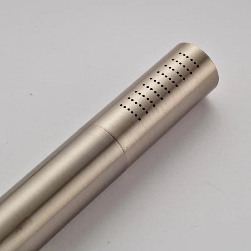 Afralia™ Stainless Steel Round Shower Head Brushed Nickel Handheld Faucet Head Water Saving