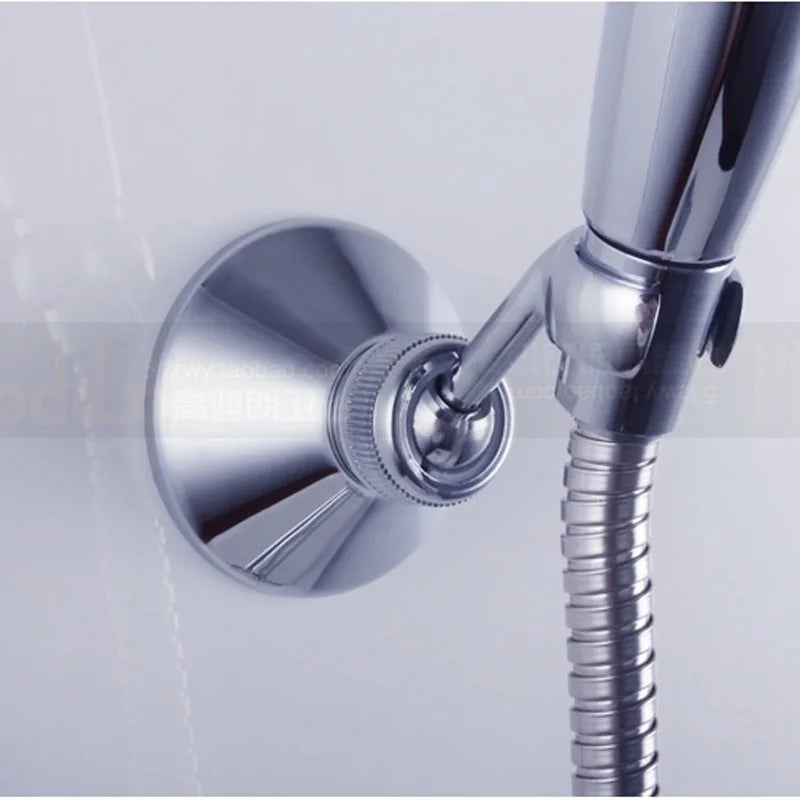 Afralia™ Brass Handheld Shower Holder Bracket, Chrome Finish, Wall Mounted, Adjustable Angle