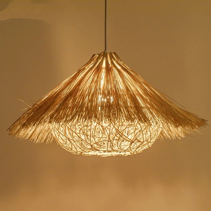 Afralia™ Rattan Bird's Nest Pendant Lights for Restaurant and Bedroom