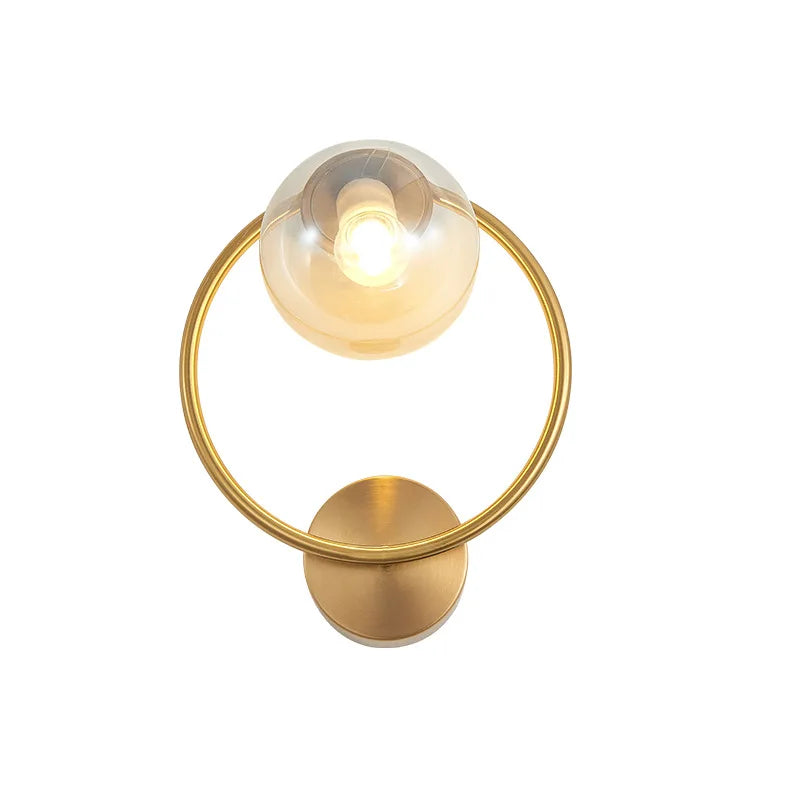 Afralia™ Nordic Luxury Wall Lamp Black Brass LED Indoor Stairs Corridor Light