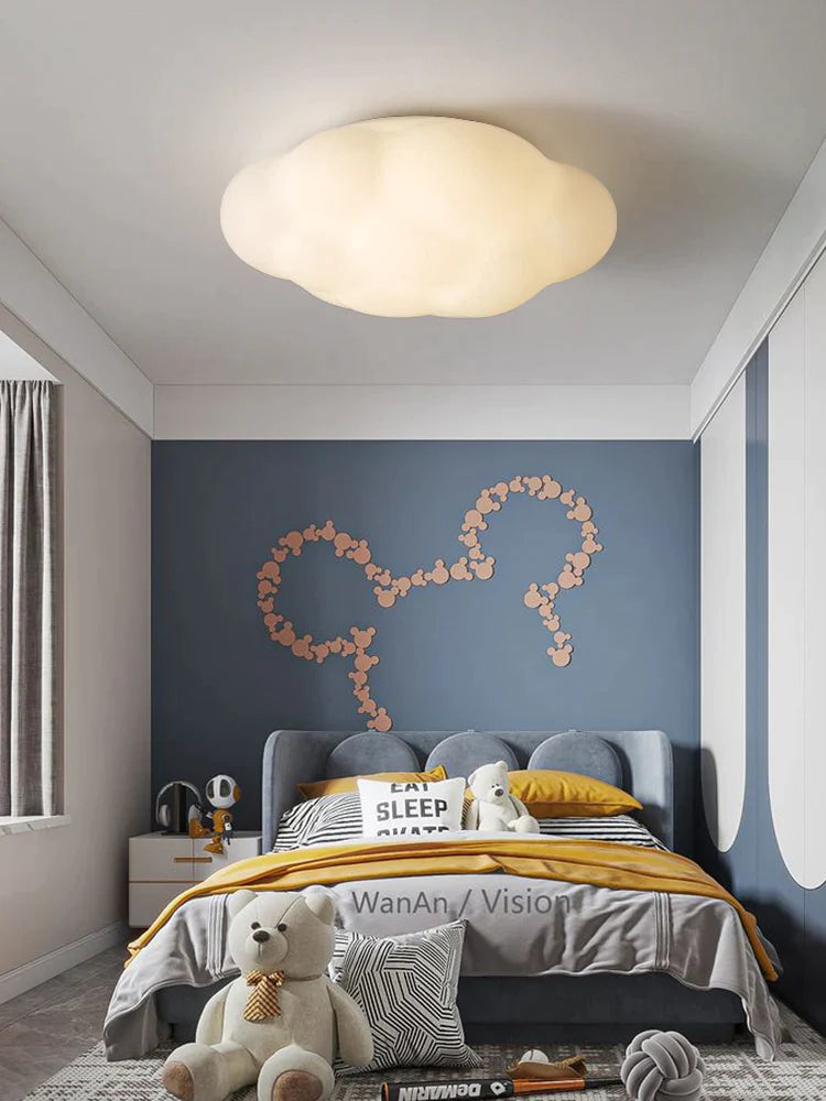 Afralia™ Modern Cloud Ceiling Lamp for Children's Warm Bedroom