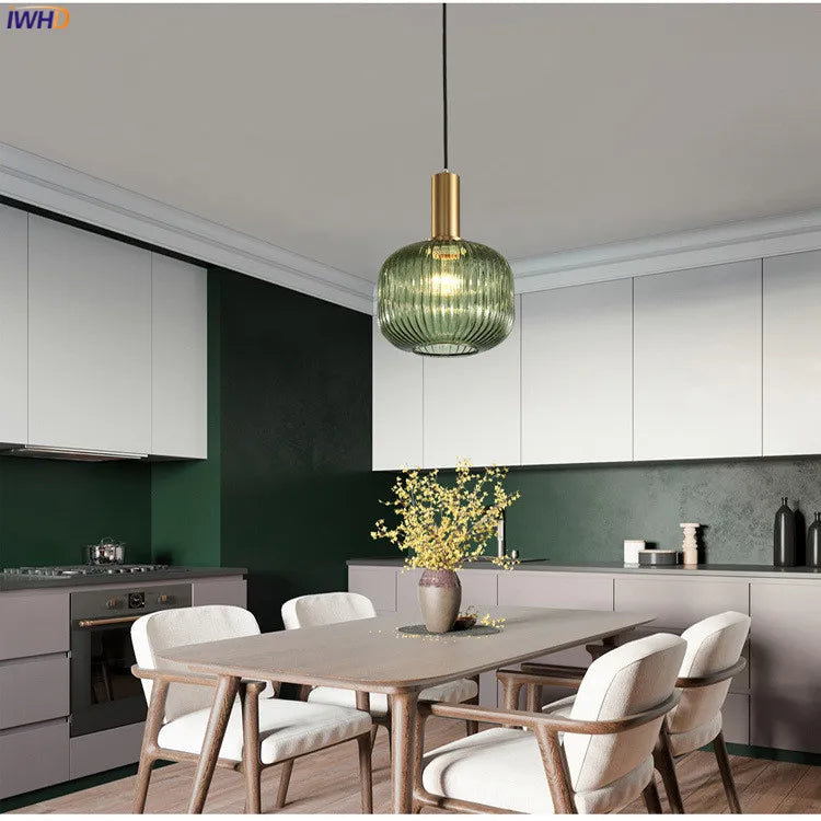 Afralia™ Glass Pendant Lights: Modern Nordic Style LED Pendant Lamp for Bedroom, Living, Dining Room