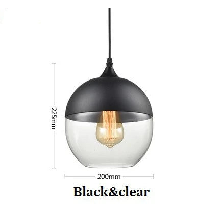 Afralia™ Nordic Modern LED Pendant Lights Wood Color Glass Hanging Lamp