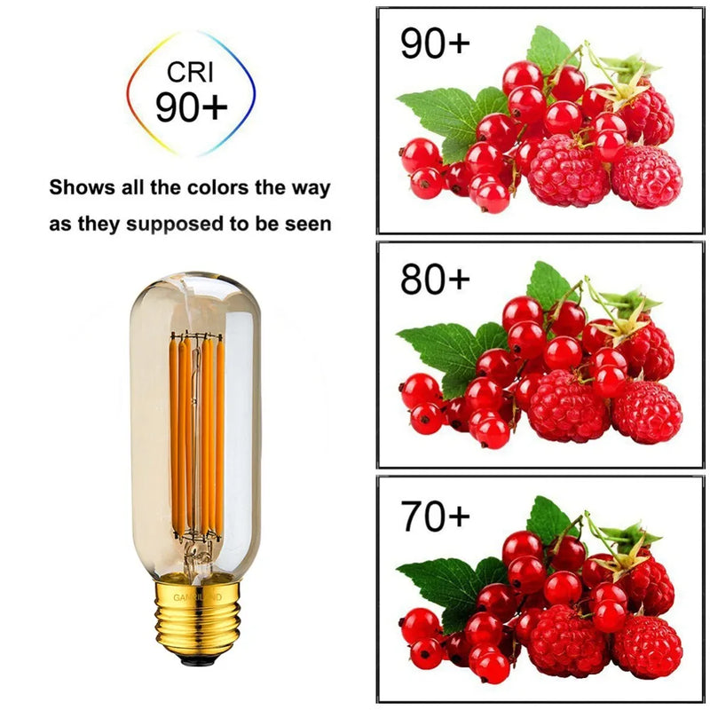 Afralia™ 6W 220V LED Tubular Filament Bulb Gold Tint Dimmable E26 E27 2200K