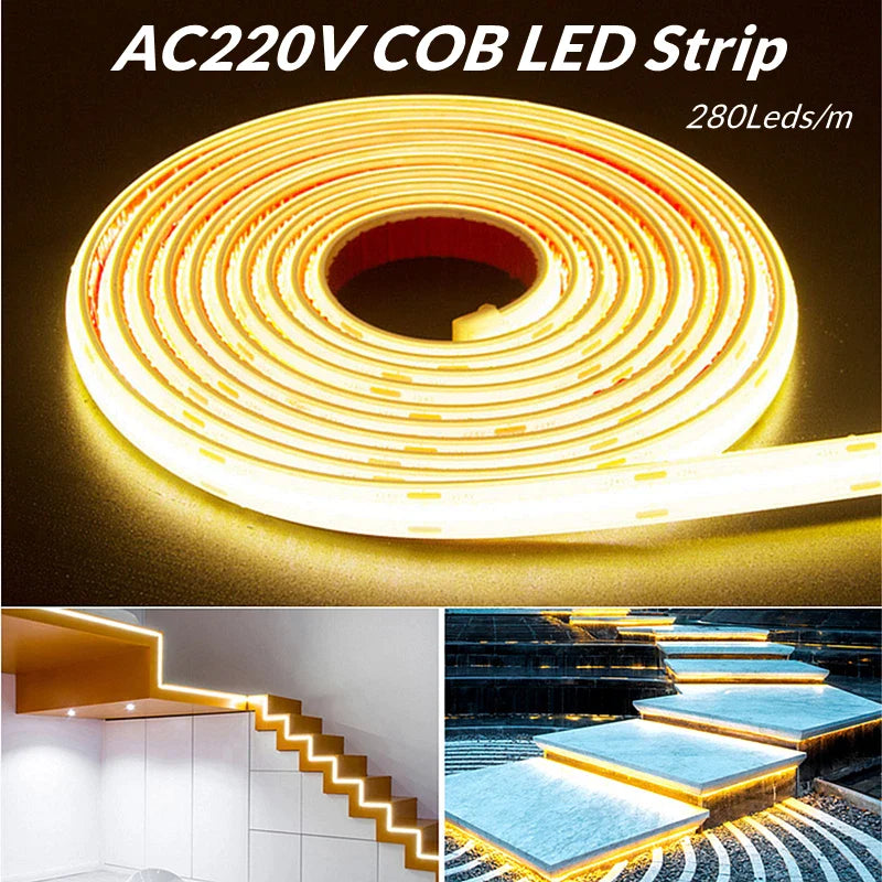 Afralia™ High Density COB LED Strip Light IP67 Waterproof Outdoor Tape Lighting