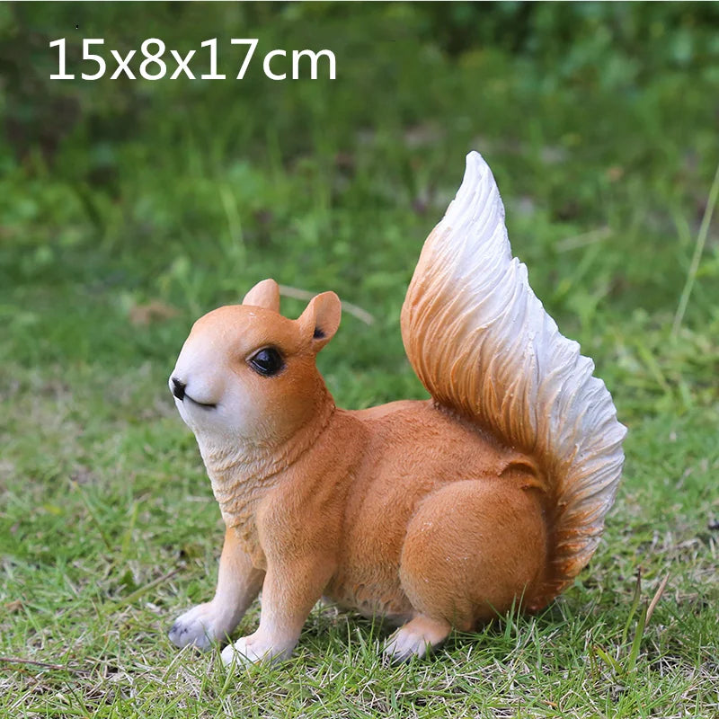 Afralia™ Resin Squirrel Garden Decoration - Simulated Animal Ornaments