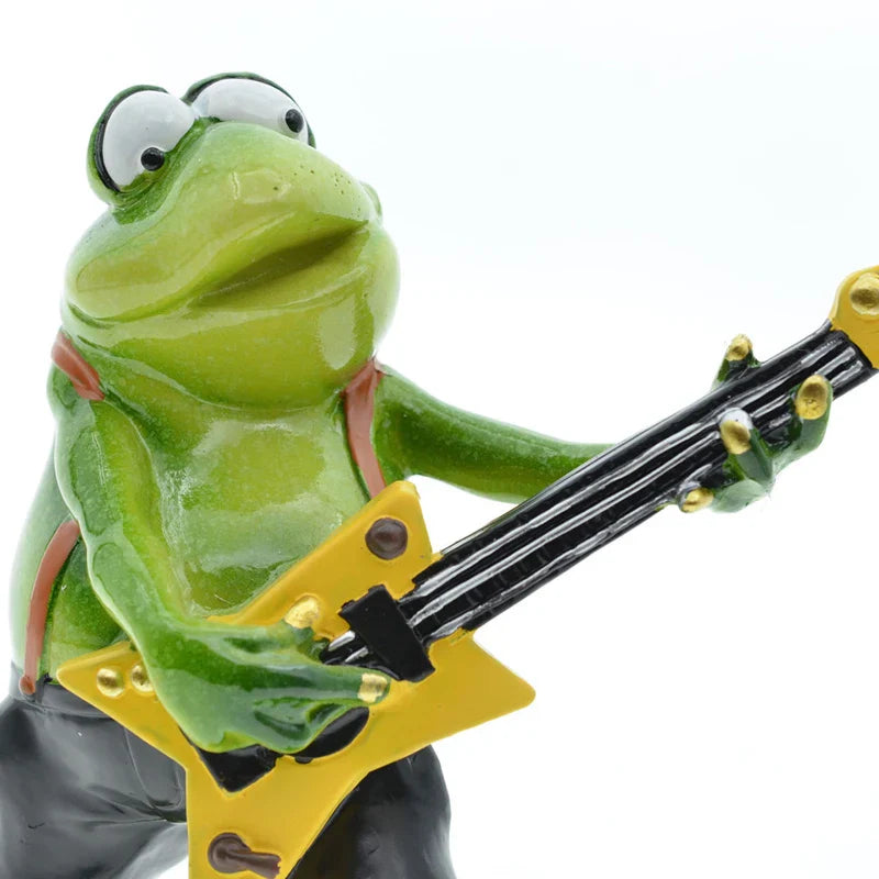 Afralia™ Frog Band Figurine: Modern Nordic Home Decor for Music Lovers