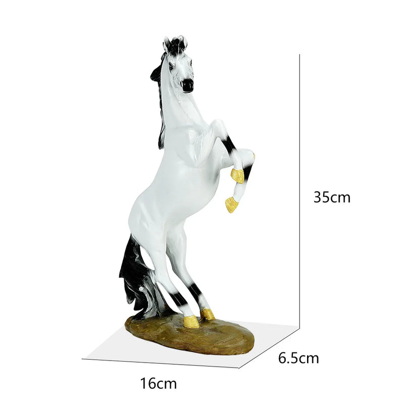 Afralia™ Modern Horse Resin Statuette for Home Decor and Gifts