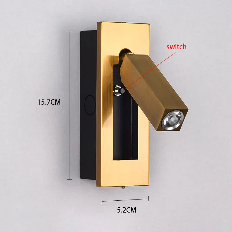 Afralia™ LED Wall Lamp: Rotatable Aluminum Sconces for Home and Hotel Bedroom-Living Room Decor