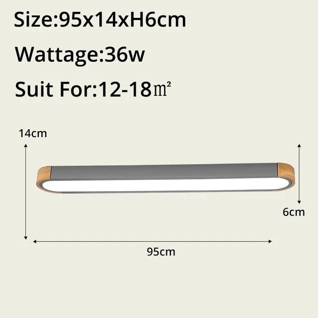 Afralia™ Wood LED Ceiling Lamp for Home Decor - Remote Control Panels for Living Room