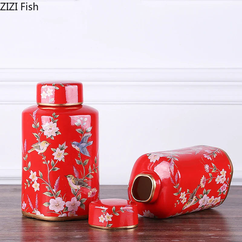 Afralia™ Country Ceramic Vase: Floral Home Decor Jar for Living Room & Dining Table