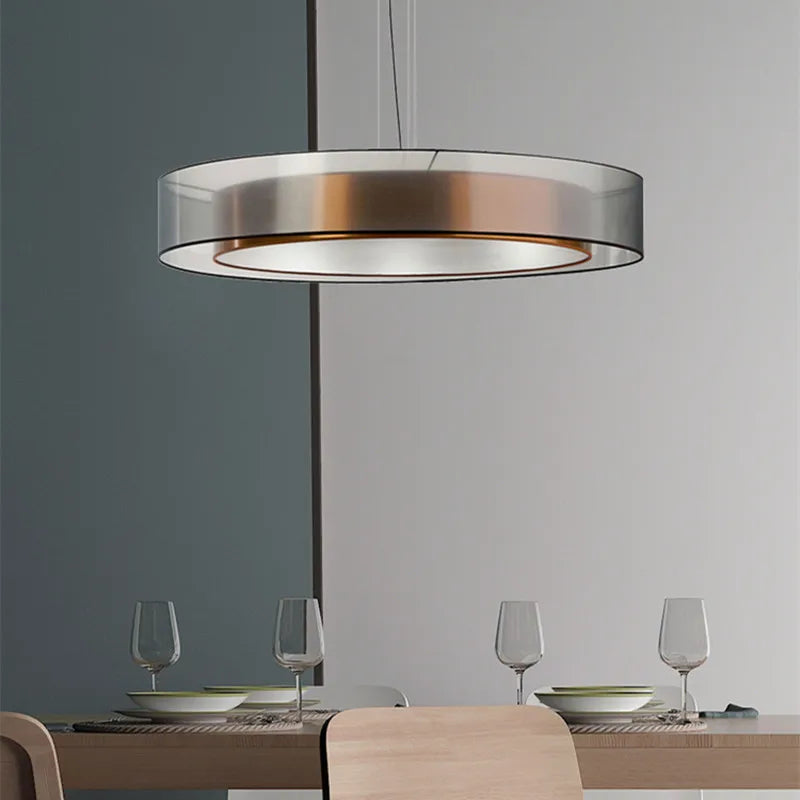 Afralia™ Nordic Design LED Chandelier: Organic Glass Ring Pendant Lighting for Living and Bedroom
