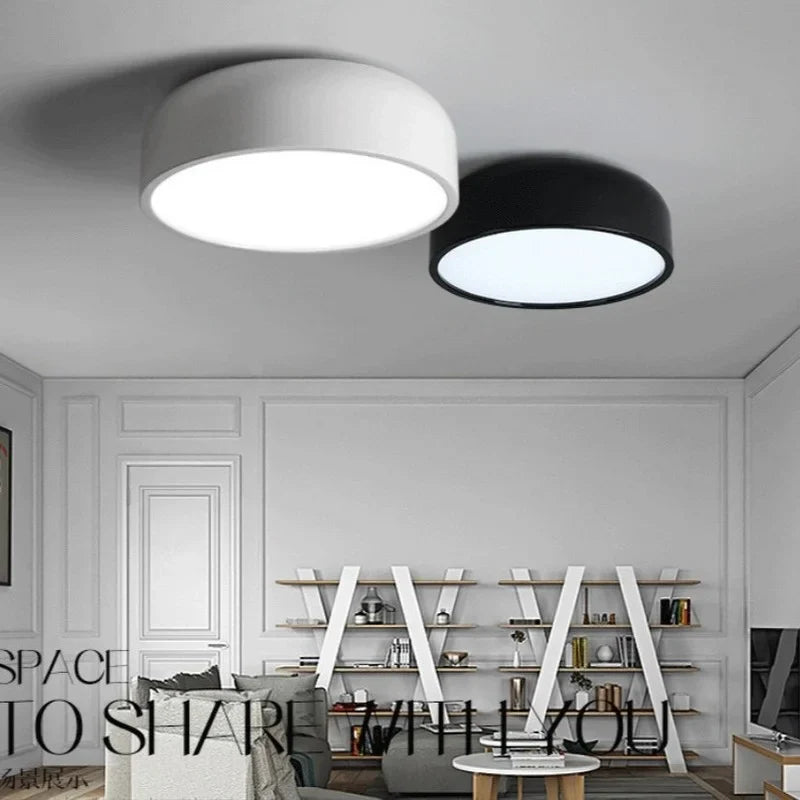 Afralia™ Circular LED Ceiling Light for Bedroom Living Room Modern Nordic Design