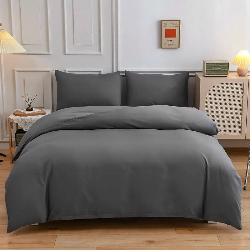 Afralia™ Light Gray Luxury Duvet Cover Set with Sheet Pillowcases