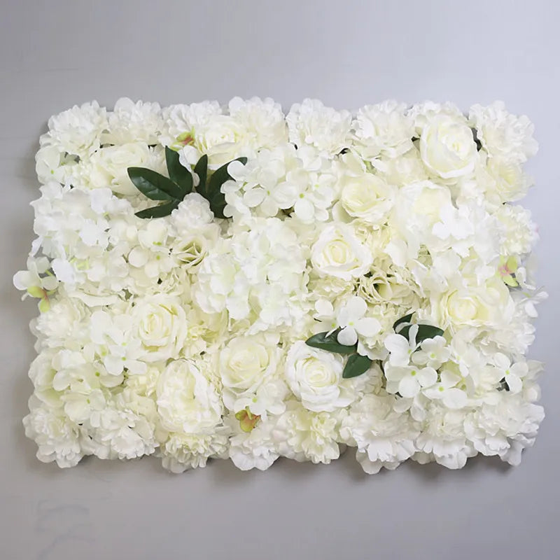 Afralia™ Rose Silk Simulation Flower Wall Background for Wedding Party and Christmas Decor